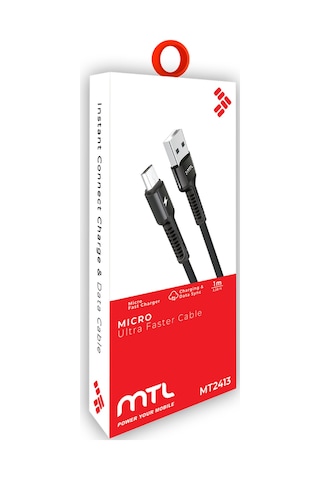 3.4 A Ultra Hızlı Micro To Usb Güçlendirilmiş Hasır Örgü Ultra Şarj Ve Data Kablosu Mt2413