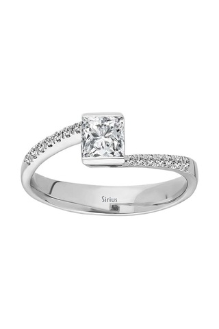 Sirius G Renk 0,35 Ct. Prenses Kesim Pırlanta Yüzük 0823R0152