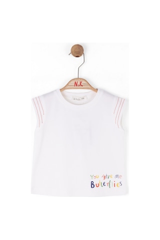 Xo Kids Kız Çocuk Tişort 9ay - 4yaş 38637 Ekru