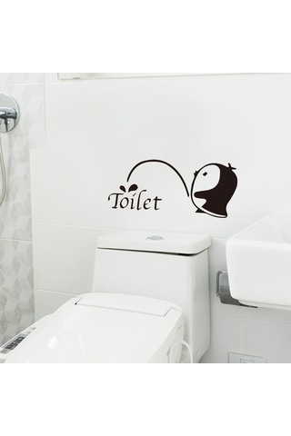 Dıy Çıkarılabilir Tuvalet Duvar Etiketi, Banyo İçin Yaratıcı Kendinden Yapışkan Dekorasyon, Tuvalet Duvar Dekoru Çok Renkli
