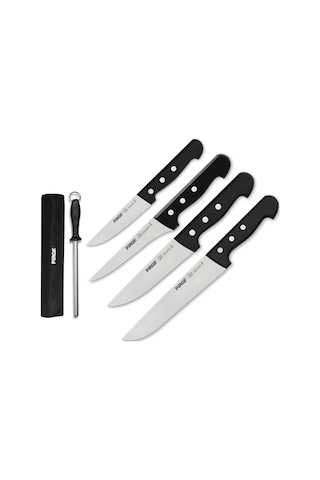 Pirge Superior Kurban Bıçak Seti 5'li Çantalı Kırmızı Pirge Superior Kurban Bıçak Seti 5'li Çantalı Kırmızı