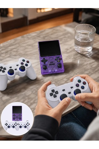 Kompakt Retro Oyun Konsolu 2 Kablosuz Kolu Ve 3.5 İnç Ekranı 1
