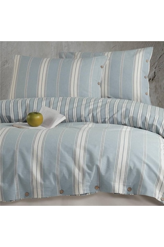 Clasy Butik Native Serisi Çift Kişilik Nevresim Takımı Kasara V1 Mavi 8681727254154