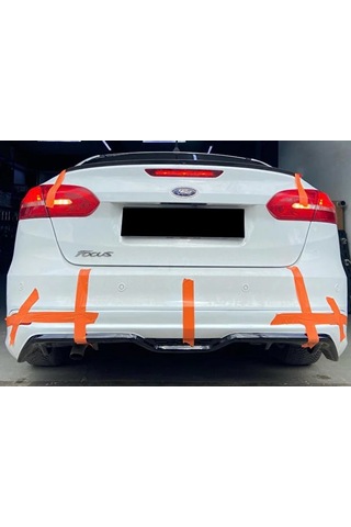Ford Focus 3.5 Sedan Arka Ek Difüzör Siyah Plastik 2015 2016 2017 2018 Arka-difizör-bodykit-ek