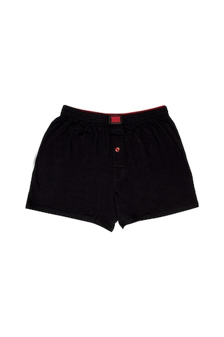 Tutku 0117 Penye Düğmeli Düz Erkek Boxer 6'lı