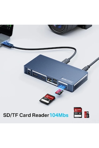 Acasis TB4011 11 İn1 Thunderbolt 4 HDMI DP USB 2.5G LAN Dock
