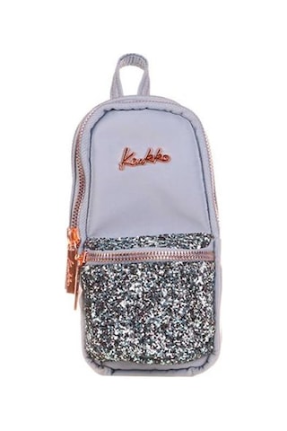Kaukko Junior Bag Bright Kalem Çantası Taşlı Gri K2557