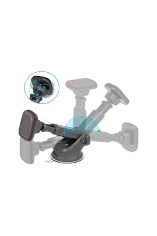 Telefon Tutacağı 360 Uzayan Vantuzlu Güçlü Mıknatıslı Araba Telefon Tutucu Araç İçi Tutacak Üniversal 1 Adet