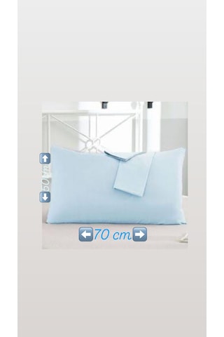 50x70cm 2adet %100 Cotton Yastık Kılıfı Mavi