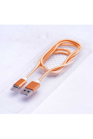 Gold Metal Manyetic Uçlu Lightning Usb Kablo