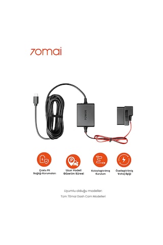 70mai Obd-ıı Park Gözetim Kablosu Tüm Type-c Kameralar İle Uyumlu