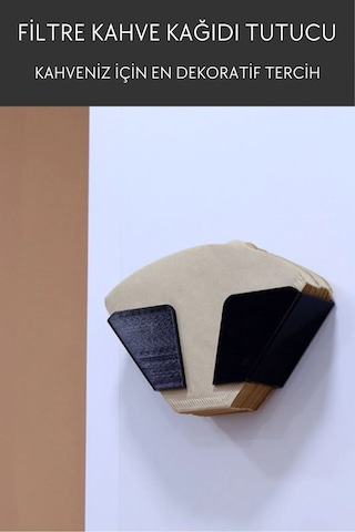 Kahve Filtre Kağıdı Tutucu Düzenleyici Asılabilir Stand Siyah Filtre Kahve Kağıdı Tutucu Filtre Diğer