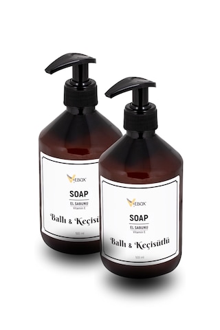 Vebox Ballı & Keçi Sütlü Sıvı El Sabunu 2 x 500 ML Vebox Ballı & Keçi Sütlü Sıvı El Sabunu 2 x 500 ML