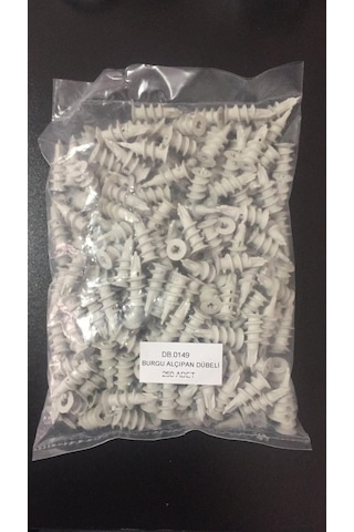 Çetsan Burgulu Alçıpan Dübeli / Burgulu Dübel 250 Adet Gri Renk