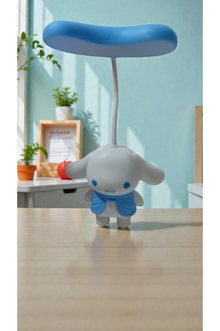 Cinnamoroll Çocuk Odasına Uygun Masa Ve Gece Lambası Boyut:20cm Çok Renkli