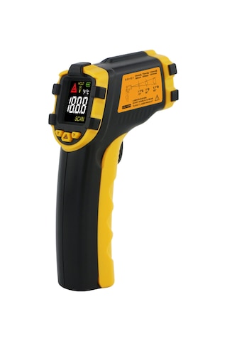 Xindoker Endüstriyel El Tipi Kızılötesi Sıcaklık Ölçer -50 390 C, Dokunmadan Hızlı Ölçüm, 12:1 Mesafe-oran, 500ms Yanıt Süresi, Pil Dahil Değil Ae320