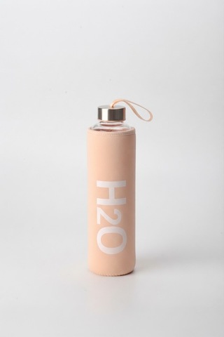 Tohana H2o Kılıflı Cam Matara 600 Ml Bej