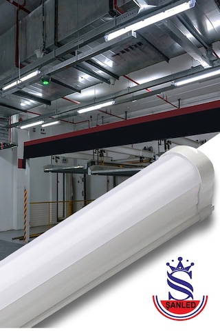 60w 120 Cm Yatay Led Etanj Armatür-trafolu Beyaz Işık 1 Adet Beyaz