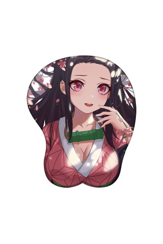 Nezuko Shinobu Mitsuri Tanjirou 3d Silikon Mousepad Iblis Avcısı Bilek Desteği Mouse Pad Anime Oyunu Seksi 3d Bilek Dinlenme Fare Mat Kırmızı