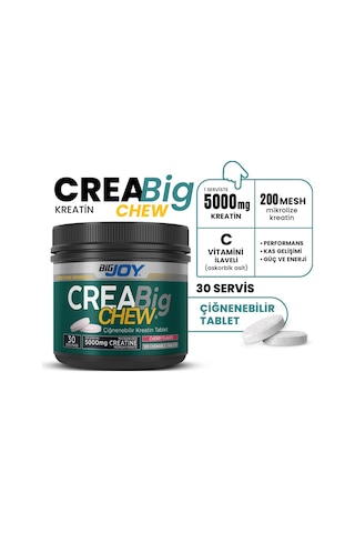 Kreatin Creabig Chew Vişne Aromalı Çiğnenebilir Tablet 120 Adet 30 Servis Aromasız
