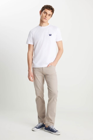 Wrangler Regular Fit Small Logo Beyaz Erkek T-shirt Mw70md3312 Beyaz
