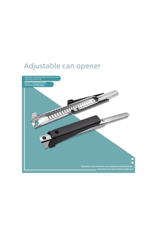 Mufunye Çeşitli Boyutlara Uygun Ayarlanabilir Cam Konserve, Bira Ve İçecek Açıcı - Siyah Toptan Satış Diğer