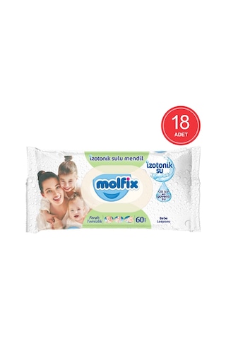 Molfix Ferah Temizlik Izotonik Sulu Mendil 18 X 60'Lı