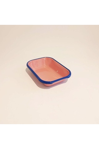 Emaye Meze Tabağı G. Kurusu Kobalt 17 X 12 Cm Pembe