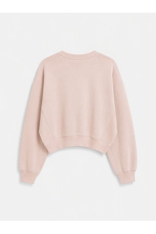 Lcw Vision Pembe Bisiklet Yaka Oversize Kadın Sweatshirt