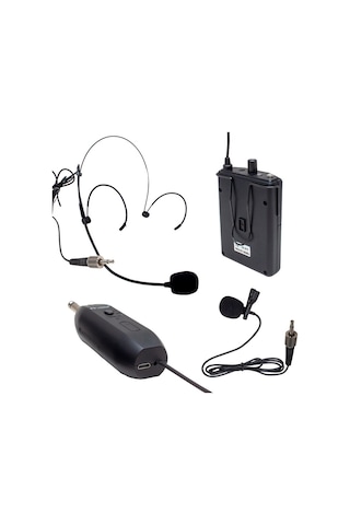 Ayt Magicvoice Mv-19599 Uhf Kablosuz Enstrüman Uyumlu Jack Girişli İkili Mikrofon Set
