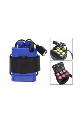 Homyl 18650 Pil Şarj Cihazı Akıllı Telefon Bisiklet Işığı Mavi