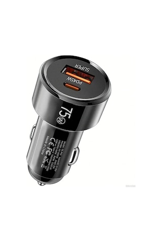 Ally Turbocharge 75w Araç Şarj Cihazı Çift Port Usb-c+usb-a