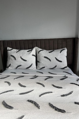 Lifoz 3 Parça Çift Kişilik Yatak Örtüsü 235x250 Cm Beyaz