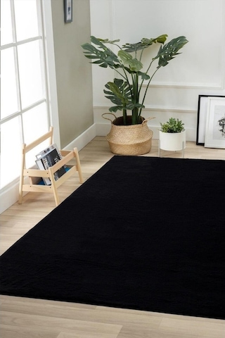 Jassrug Kürk Halı 120 x 180 Siyah