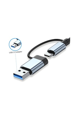 Type-c To 4k Hdmı Hub 6 İn 1 Rj45 Lan 2 X Usb 3.0 Type-c