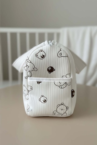 Mini Ayıcık Fiyonklu Anne Bebek Bakım Çantası Çok Renkli