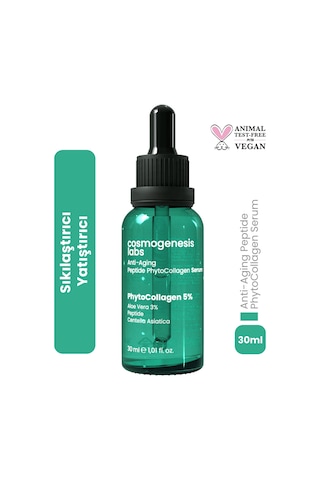 Cosmogenesis Labs Kolajen Serum 30ml - Yaşlanma Karşıtı Sıkılaştırıcı ve Yatıştırıcı Etki Vegan (%5 Bitkisel Kolajen)
