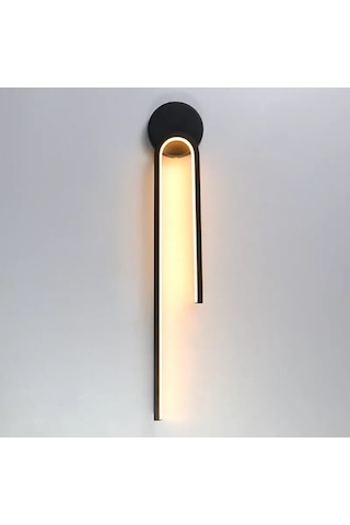 Livora Lighting Hera Modern Günışığı Siyah Ledli Duvar Aplik Siyah