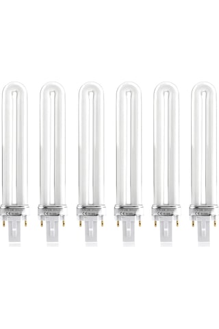Xurunkeji Tırnak Sanatı Kurutma Makinesi Uv Lamba Işığı İçin 6'lı Yedek Elektronik 9w U Şeklinde 365nm Lamba Ampul Tüpü - Endüktans Ampulü Değil