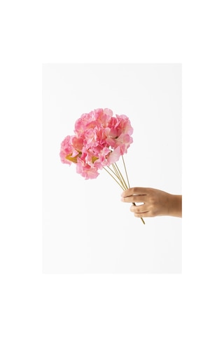 Yapay Ortanca Çiçeği 35 Cm 7 Dal Fuşya