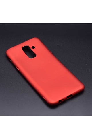 Galaxy J8 Kılıf Zore Premier Silikon Kapak Kırmızı