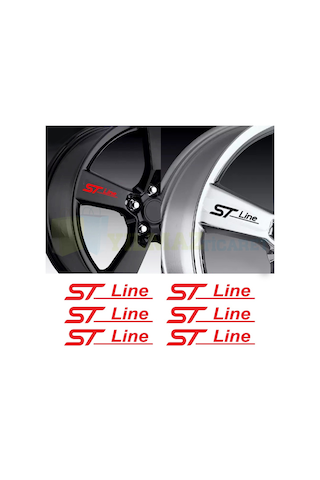 Ford St Line Kapı Kolu Kaliper Jant Oto Sticker Etiket 6 Adet