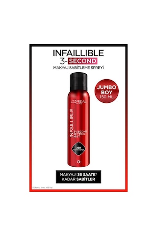 L'oréal Paris Infaillible 3-second Jumbo Makyaj Sabitleme Spreyi 150 Ml 3600524244538-10849