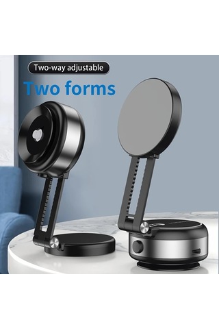 Motion003 Güçlü Çift Yönlü Emişli Manyetik Telefon Tutucu Abs Standı Simli Gri Çz16 Ofis Fitness Araba Için