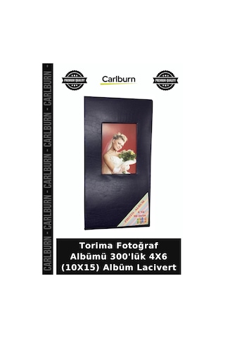 Torima Fotoğraf Albümü 300'lük 4x6 10x15 Albüm Lacivert Kareler Anıları Sakla Fotograflik