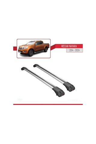 Nissan Navara 2014 Ve Sonrası İle Uyumlu Ace-1 Ara Atkı Tavan Barı Gri