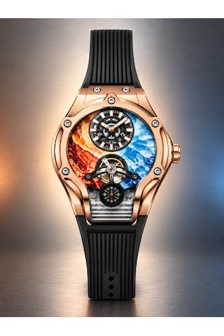 Pagani Design Pd-981 Everest Dağı Zirvesi Serisi Limited Edition Otomatik Erkek Kol Saati Rose Black Rose Gold