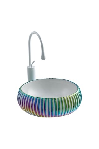 E-4161m Tezgah Üstü Porselen Lavabo Beyaz