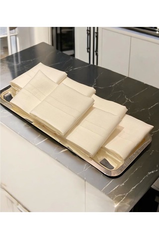 Doğal Keten Havlu 4 Lü Diğer