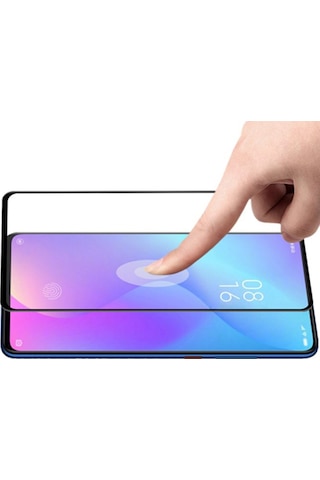 Redmi Mi 9T -K20 Pro Full Glue Tempered Cam Ekran Koruyucu Full Siyah